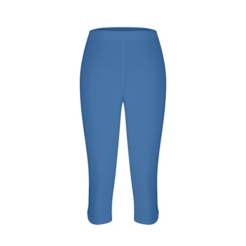 Workout Capris Leggings For Women Gym Seamless Compression Leggings Hiking Yoga Tights Lightweight Summer Pants Blue #TOP3