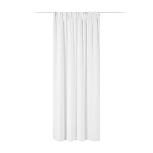 JEMIDI Cortina semiopaca con Cinta - Visillo semiopaco con Cinta Fruncida Universal - para salón Cocina Dormitorio - 140 x 245 cm / 140 x 175 cm