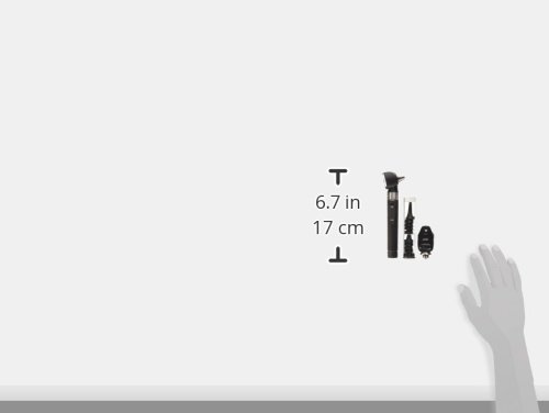 Adc Otoscope/Ophthalmoscope Single Handle Diagnostic Set, Pocket Size, Xenon Lamp, 2.5V, Hard Case, Diagnostix 5110E, Black #TOP3