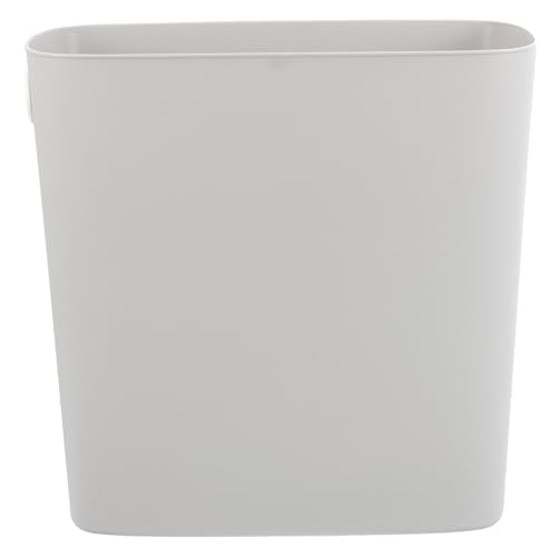 Caneca de basura compacta gris claro para espacios estrechos