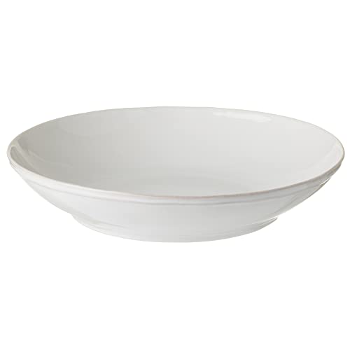 Casafina Ceramic Stoneware 13'' Pasta Serving Bowl - Fontana Collection, White | Microwave & Dishwasher Safe Dinnerware | Food Safe Glazing | Restaurant Quality Tableware #TOP25
