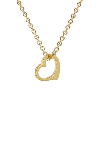 trendor Kinder Herz-Anhänger 333 Gold Mit Vergoldeter Silberkette zeitloses Schmuckstück für Kids, zauberhafte Geschenkidee 28965-40 40 cm
