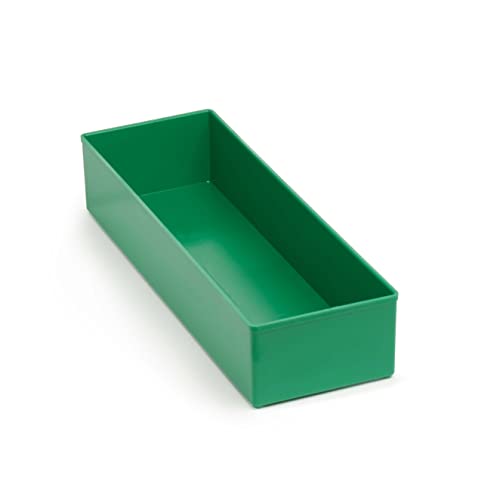 Lot de 2 boîtes d’insertion 63 mm G3 compatibles avec Bosch L-BOXX | Vert foncé 312 x 104 x 63 mm | Boîtes de rangement pour Bosch Sortimo L-BOXX, W-BOXX, T-BOXX, ProClick Tray Cover