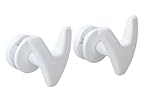 Lot de 2 patères blanches en V pour sèche serviette, paire de crochets pour radiateur sèche serviette