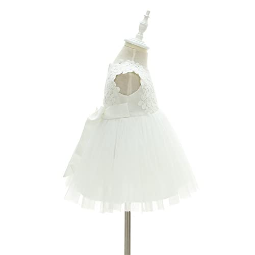 Meiqiduo Baby Girls Dress Christening Baptism Party Formal Dresses (3M/0-6Months, Ivory) #TOP3