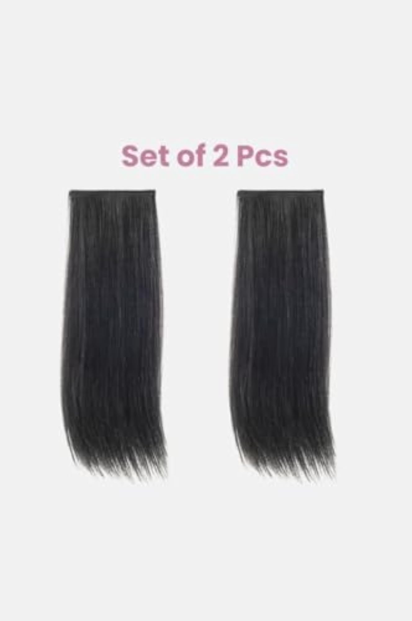 JustClipIt Violet Straight Side Bang Hair Extensions, 2 PCS