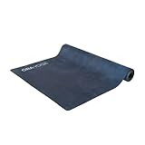Premium Suede Yoga Mat – Eco-Friendly, Non-Toxic, Non-Slip Workout Mat with Strap – 3mm Thick for Pilates, Gym, and Home Exercise (Blue Mist)
