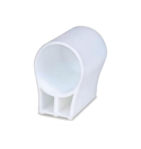 BeFair Stehtisch Ersatzteil – Tischbein Fußkappe für Hochtische, Rundrohr Gleitkappen für Stehtisch Ela & Nico oder Stehtische ähnlicher Bauart und Maße, weiß (ohne Ausgleichsschraube)