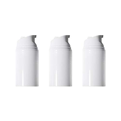 Preisvergleich Produktbild TOPBATHY 3 Stücke Pumpflasche Nachfüllbar Pumpspender Leer Handgel Gelspender Gesichtscreme Pumpe Flasche Reinigung Pumpseifenspender für Küche Bad Außen Weiß 50ml