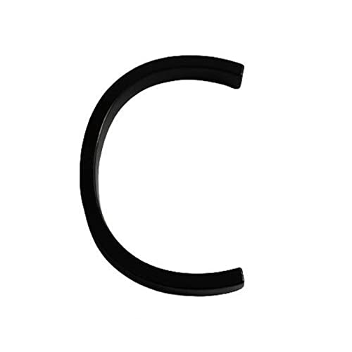 Targhetta 3D galleggiante con numeri moderni per porta indirizzo di casa, nero, digitale, per esterni, 12,7 cm, in lega di zinco, laccata, montaggio a vite, segnaletica esterna per cassetta postale