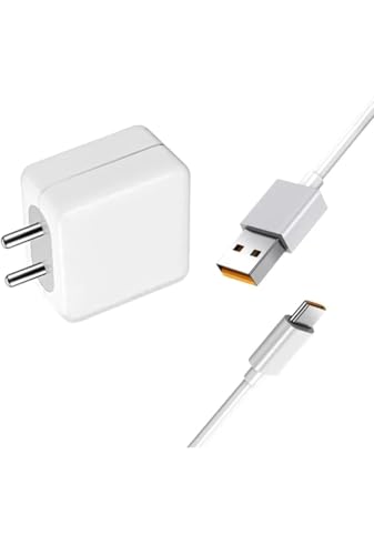 Image of Original 30W Super Dart Adapter & Cable Compatible with Realme 6, 6 Pro,7,7i,8,8i,C3,C11,C15,C21,C25s,Narzo 30,30 Pro with 6 Months Warranty