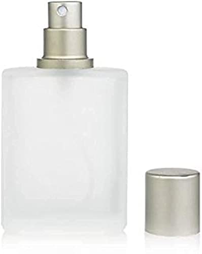 Atomiseur rechargeable en verre dépoli : flacon vaporisateur de parfum vide transparent 50ml