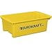 Produktbild eurokraft pro | Drehstapelbehälter aus lebensmittelechtem Polypropylen | Inhalt 34 Liter | VE 3 Stk | Wände und Boden geschlossen | gelb