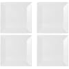 Mikasa Square Delray 16-Piece Bone China Dinnerware Set, Service for 4, White