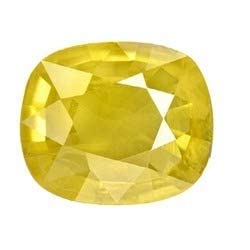Saphir jaune pierre précieuse en vrac de Ceylan 3,25 Ratti pour bijoux homme et femme