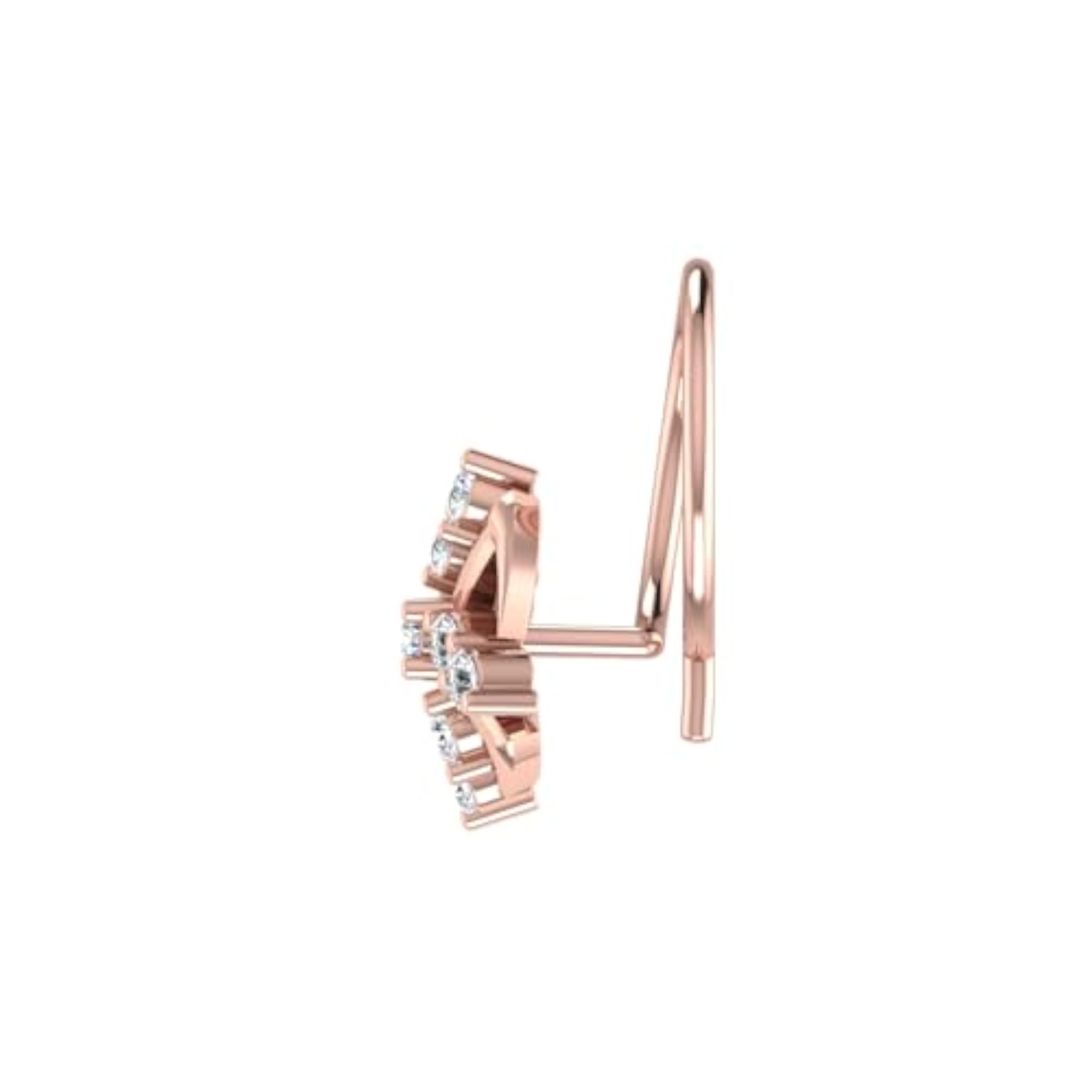 9K BIS Hallmarked Rose Gold Stud Nosering
