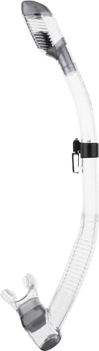 Cressi Schnorchel Dry Snorkel, Unisex, Multicolor (Transparente/Plateado), Talla única