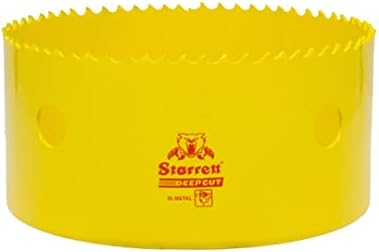 Starrett Deep Cut Hole Saw - DCH0178 Heavy Duty Bi-Metal with Extra Cobalt HSS Teeth - For Metals Wood Cast Iron Fibreglass Plastic Materials - 48mm
