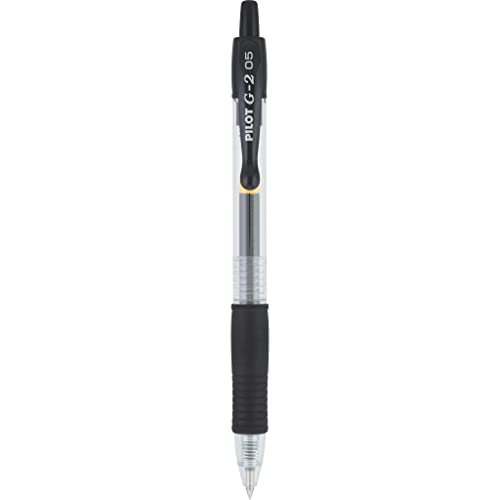 Pilot G2 Retractable Premium Gel Ink Roller Ball Pens, Extra Fine Point, 5-Pack, Black Ink (31173)