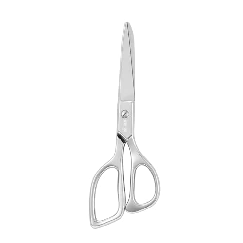LIVINGO - LIVINGO Ciseaux de couture pointus – 17,8 cm en acier inoxydable forgé, très résistant, coupe de tissu, moquette, vêtements, feutre, papier peint, poli miroir, toucher confortable, pour couturières