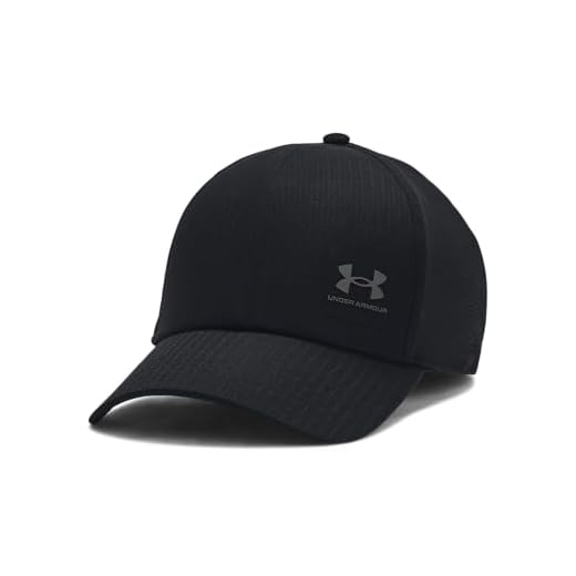 Under Armour M Iso-chill Armourvent STR Gorra de béisbol para hombre, gorra deportiva transpirable con visera, color negro/negro