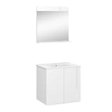 Le meuble salle de bain offre de nombreux espaces de rangement pratiques et peut être combiné avec différents ensembles de la série.