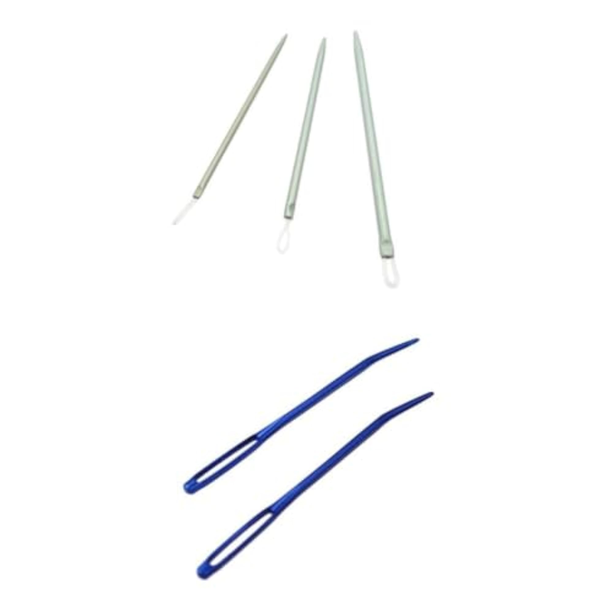 Aluminium Alloy Wool Needles + Large-Eye Bent Tip Tapestry Needles