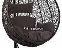 Prime Pigeon Polyester Designer Cushion for Hanging Basket Chair Swing with Sofa Cloth - Brown