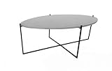 Diseño moderno y funcional fattoAmano - Lebe mit Betonung Fino - Mesa de centro ovalada de hormigón / loft / moderna/minimalista/aspecto de hormigón (gris claro)