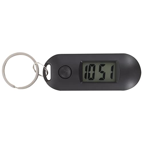 ULTECHNOVO Watch de Poche Numérique Montre de Trousseau Montre La Portable Lumineuse Trèfle Pendentif Charme Médecin Paramédical Paramédical (Noir)