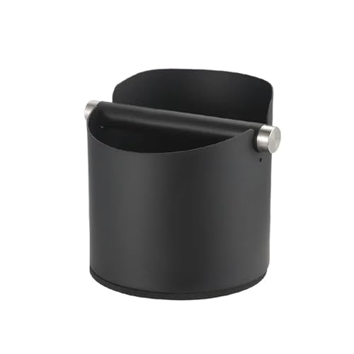 Recipiente desechos café con absorción impactos de acero negro 2