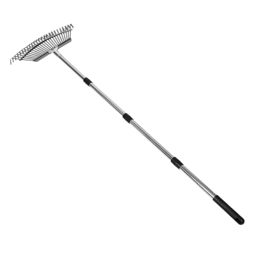 BESTonZON Rastrillo De Jardín De Alta Resistencia Rastrillo para Tierra Herramienta De Jardinería para Aflojar La Tierra Nivelar El Suelo y Césped Jardinería