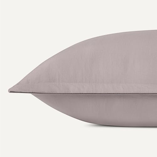 Image of Amazon Basics Brushed Microfiber Comforter Set, Extra Soft with Natural Texture, 3-Piece, King, Purple, Machine Washable, Oeko-TEX Certified