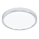 EGLO LED Deckenlampe Fueva 6, Bad Deckenleuchte Ø 27,8 cm, Badlampe aus Stahl in Chrom und Kunststoff in Weiß, Badezimer Lampe, warmweiß-kaltweiß, IP44