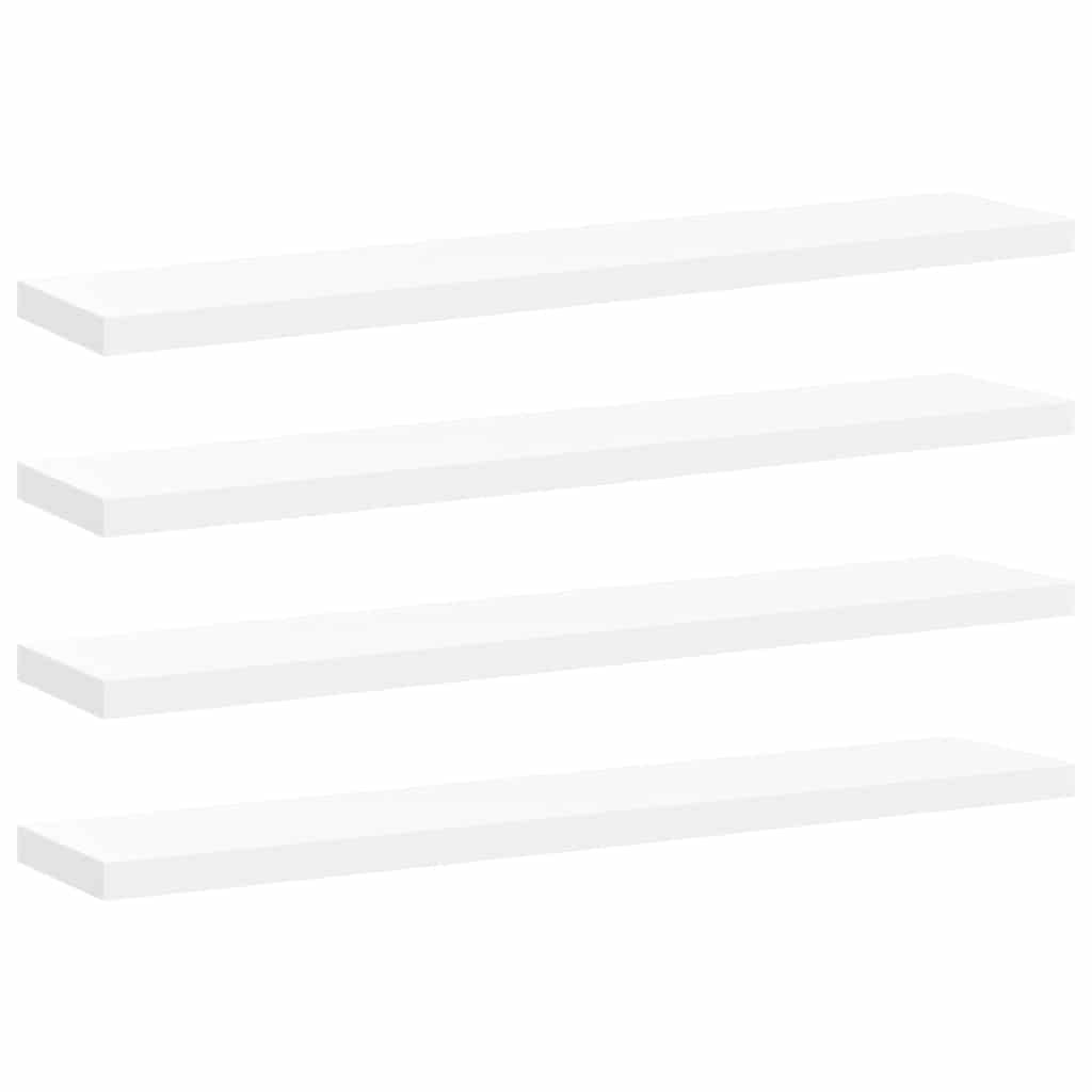 Étagères flottantes blanches lot de 4 en MDF 120cm pour un rangement mural épuré