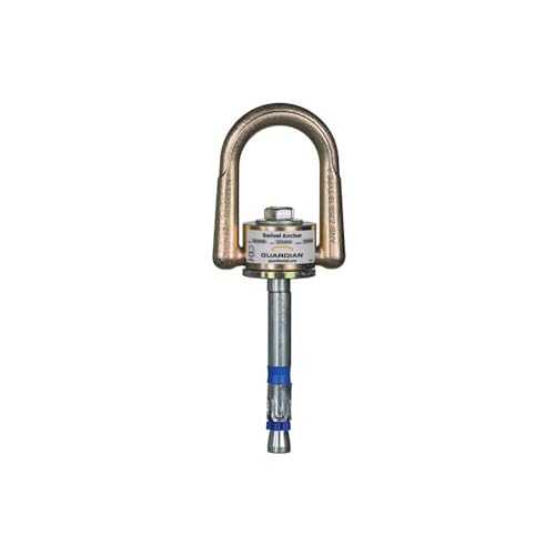 Guardian ‎10010 10K Swivel Anchor | 5/8 Inch by 6 Inch Expansion Anchor | Full Size D-Ring | Zinc-Plated Stainless Steel