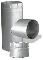 Dura-Vent Pellet Vent Fireplace 4 Inch Increaser Tee with Clean-Out Cap