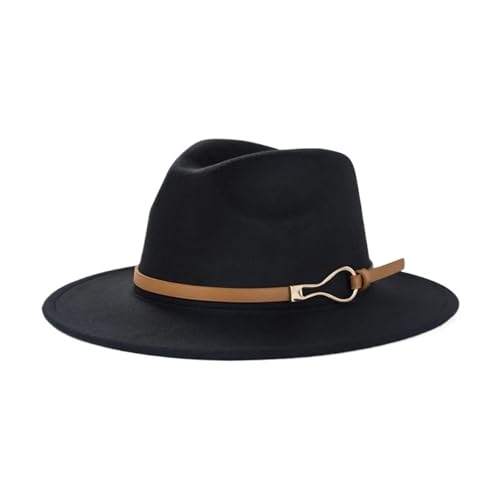 Chapeau Fedora laine hommes femmes casquette jazz large bord feutre église