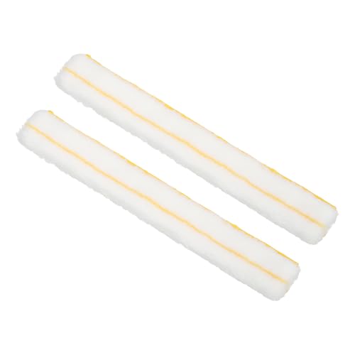 Image of MECCANIXITY Microfiber Scrubber Replacement Head 17.72 Inch for Window Glass Marble Wall Home Bathroom, Yellow /White Pack of 2