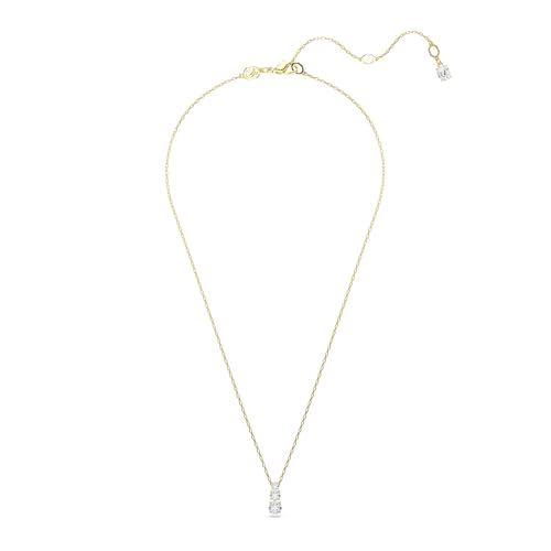 Swarovski Stilla Attract pendant, Round cut, White, Gold-tone plated2