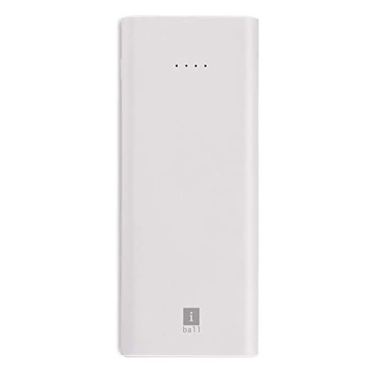 iBall 10000mAh Li-Polymer Slim Design Smart Charge Powerbank – LPS 10000 (White)