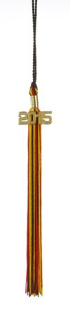 2002 Black/RED/Gold Graduation Tassel - Every School Color Available - Made in USA