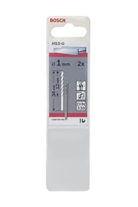 Bosch HSS-G Metallbohrer 1 mm 2 Stück
