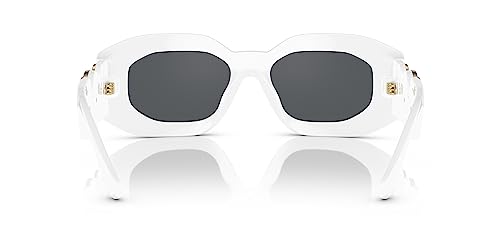 Versace VE 4425U 314/87 Irregular Plastic White Sunglasses with Dark Grey Solid Color Lens3