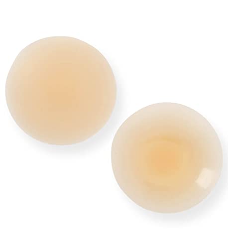 Braza Women's No Adhesive Silicone Nipple Covers, Beige, 3" Diameter #TOP3
