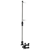 Kemimoto Stainless Steel Boat Flag Holder, 360° Rotating Flag Pole Kit, Flag Pole Holder For 0.5''-1.75'' Round/Square Rails, For 12''X18''/8‘’X12''/4''X6'' Boat/Golf Cart Flag (2.5Ft, No Flag)