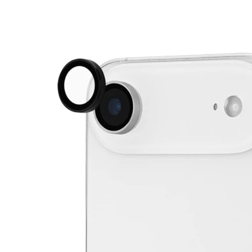 Image of Case-Mate Camera Lens Protector with Aluminum Black Rings for iPhone Air - Double Tempered Glass, Anti-Scratch - Ultra HD View with Night Shooting, Case Friendly, Easy Install