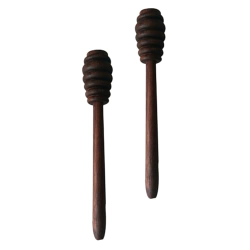 Cabilock 2Pcs Honey Dippers Sticks Honey Stirring Wands for Drizzling Syrup for Honey Jars Kitchen Use and Design for and More