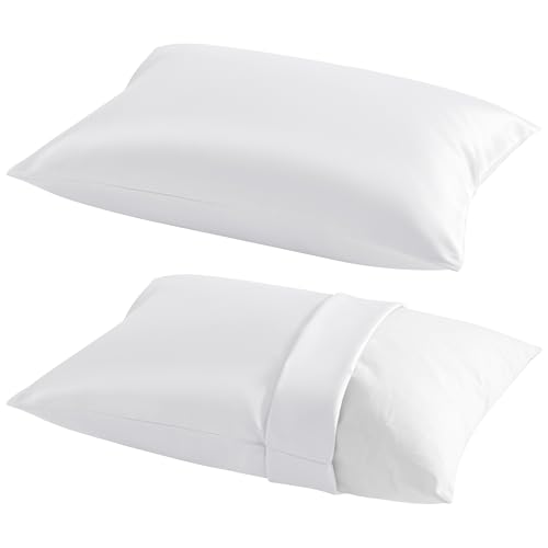 Image of NTBAY 2 Pack Pillows with Egyptian Cotton Pillowcases, Soft Cotton Down Alternative 13x18 Envelope Pillows for Sleeping in Crib Bed - Machine Washable - Breathable Travel Pillow, White