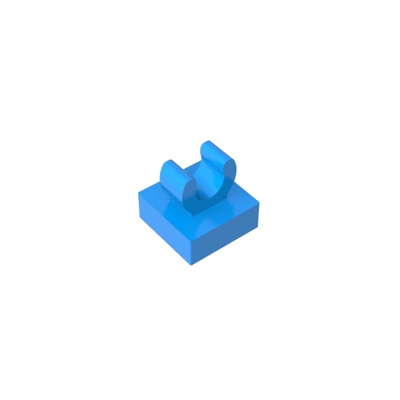 Gobricks 15712 Hinge Plate Tile Special 1x1 with Clip with Rounded Edges 50 Pieces GDS-818 Compatible with Lego Building Blocks Color:Dark Azure — image 1